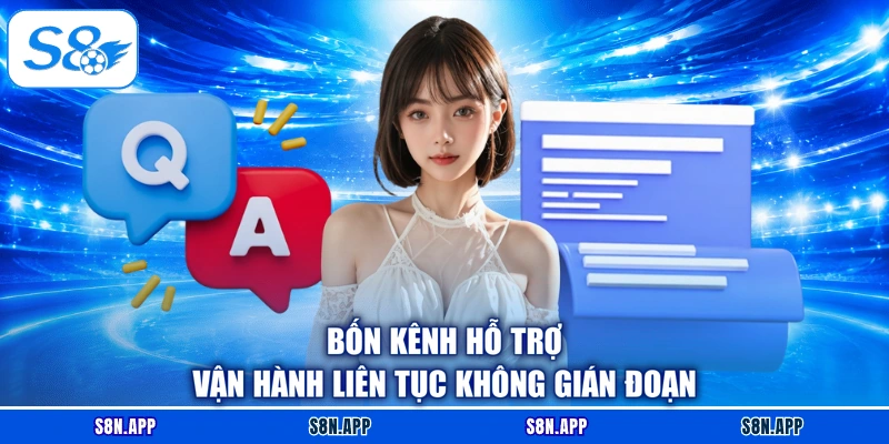 Bốn kênh hỗ trợ vận hành liên tục không gián đoạn Bốn kênh hỗ trợ vận hành liên tục không gián đoạn