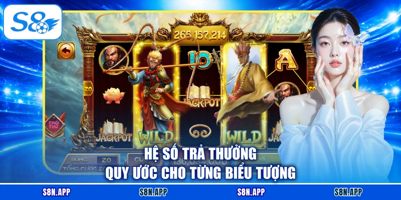 Hệ số trả thưởng quy ước cho từng biểu tượng Hệ số trả thưởng quy ước cho từng biểu tượng