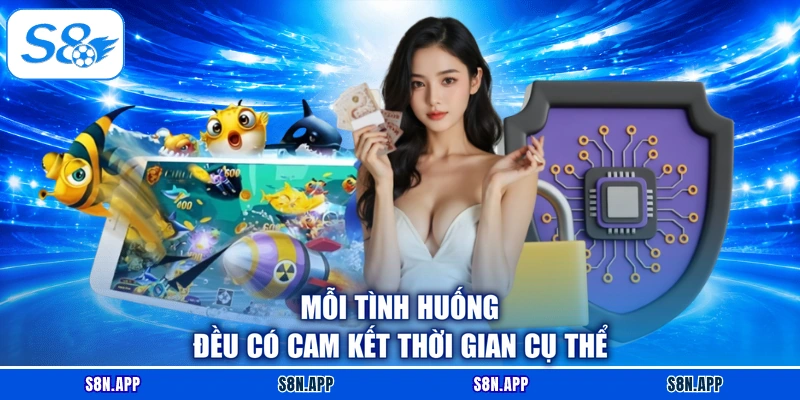 Mỗi tình huống đều có cam kết thời gian cụ thể