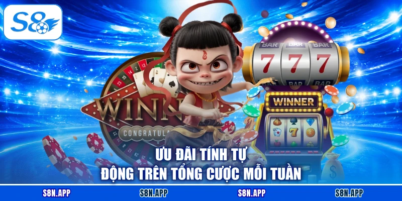 Ưu đãi tính tự động trên tổng cược mỗi tuần